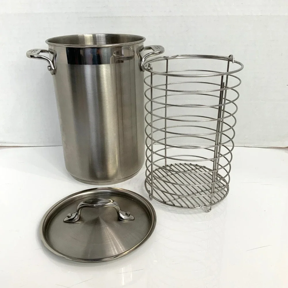 All-Clad Stainless Steel Asparagus Steamer Pot Complete With Basket & Lid